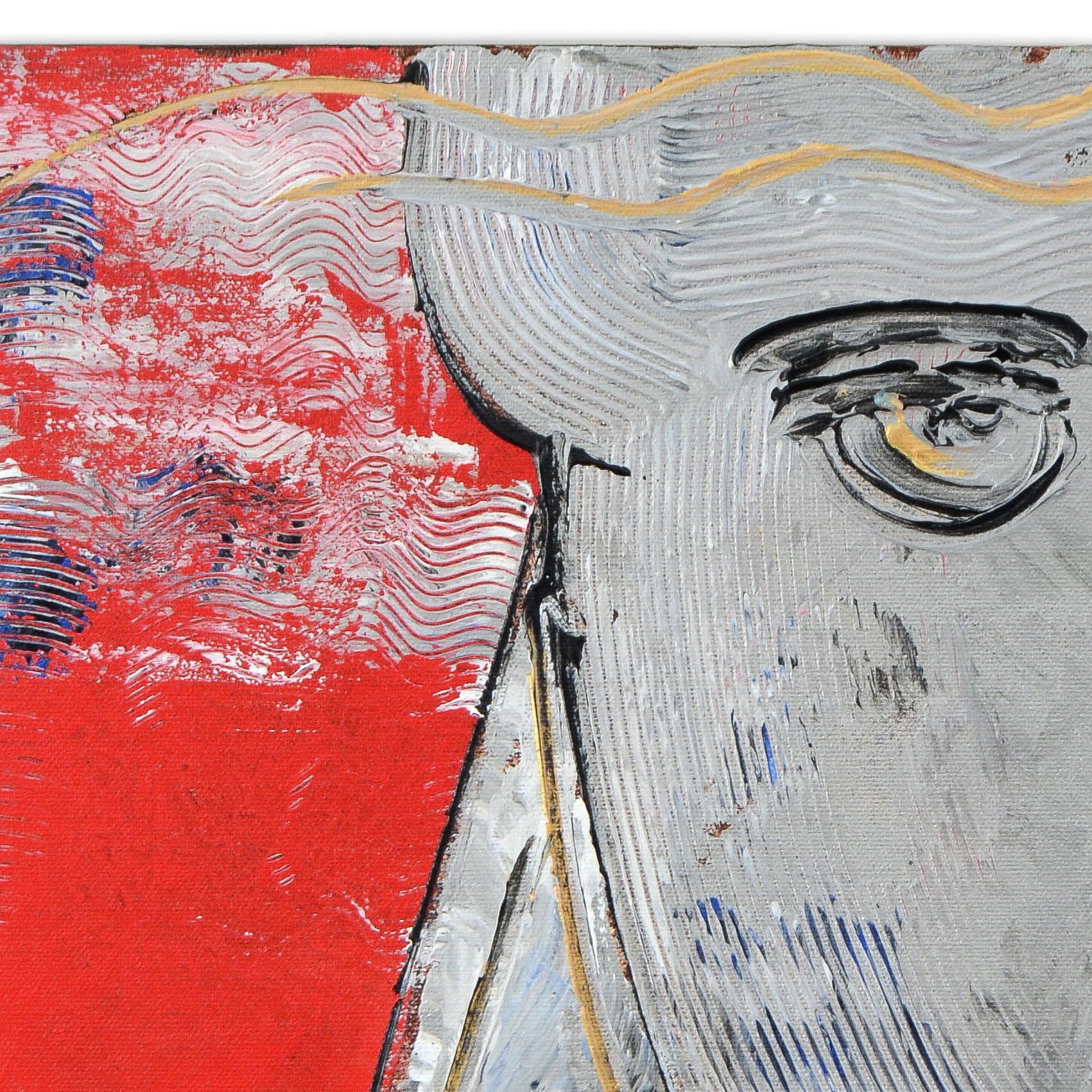 Gaylord Soli Original Mixed Media Acrylic Painting on Stretched Canvas