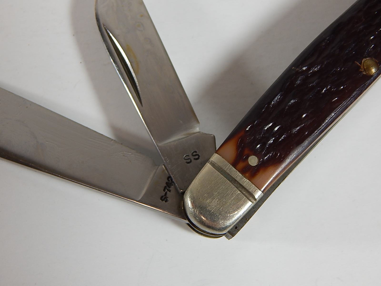 Western Stainless Steel Three Blade Folding Knife