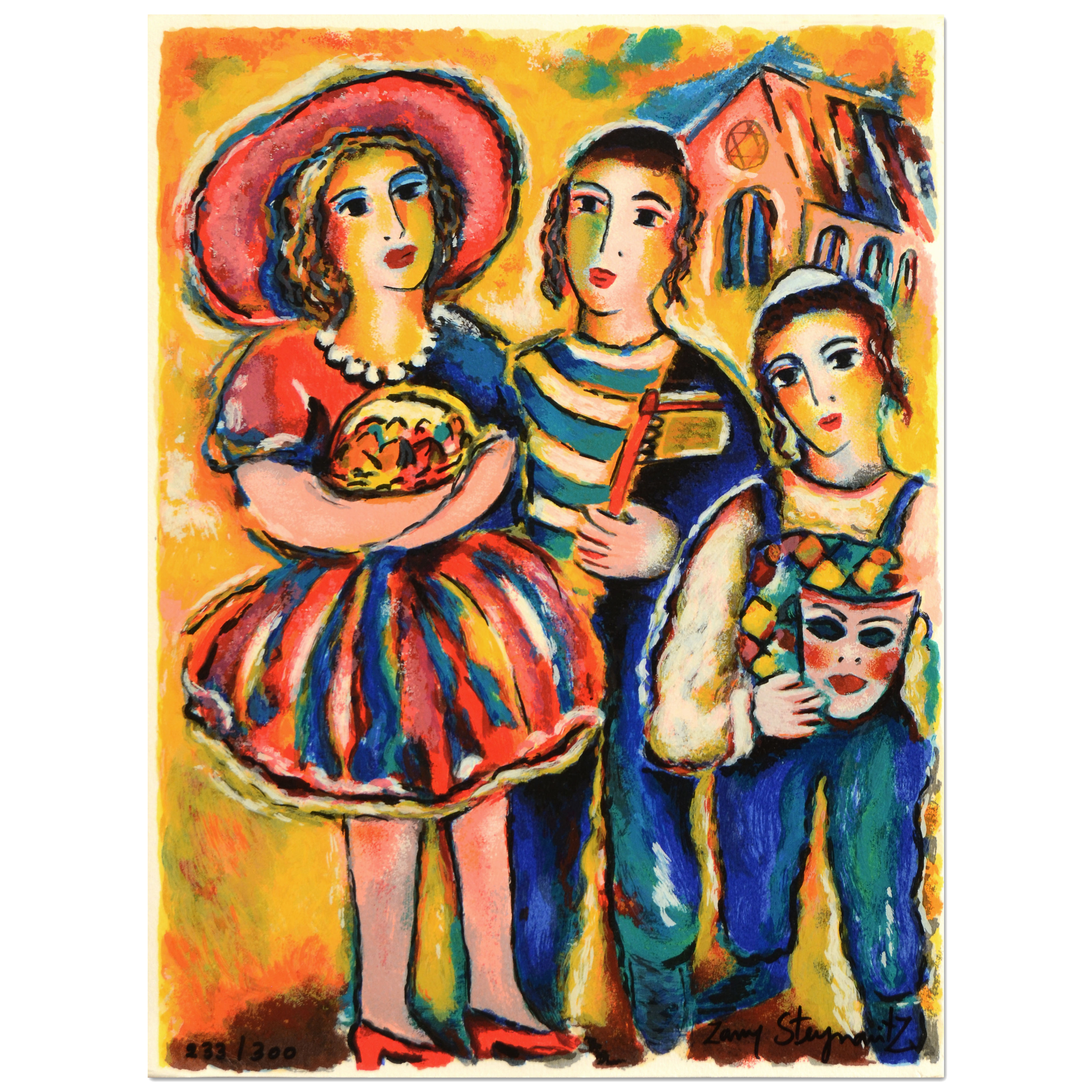 Zany Steynovitz  Limited Edition Serigraph "Purim"