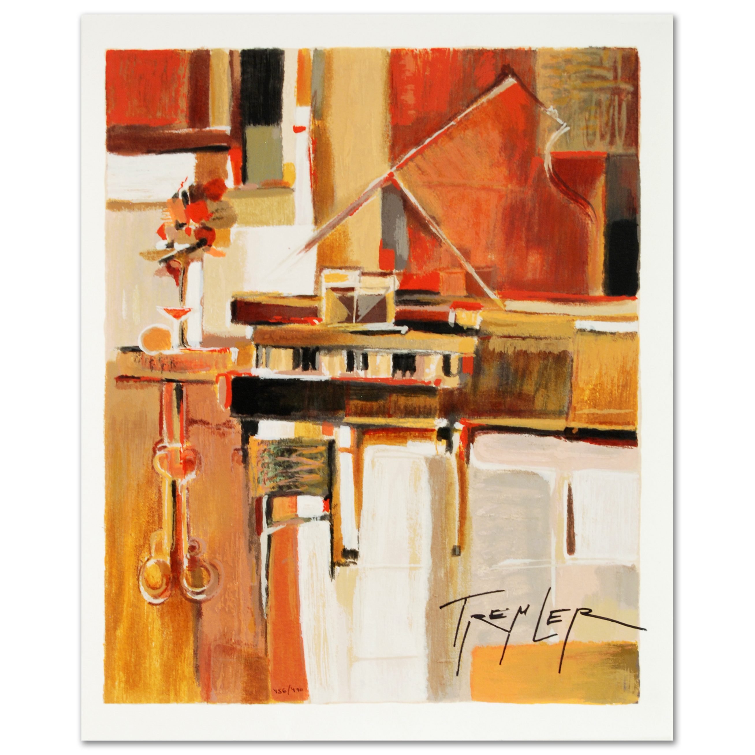 Yuri Tremler Signed Limited Edition Serigraph "Piano"