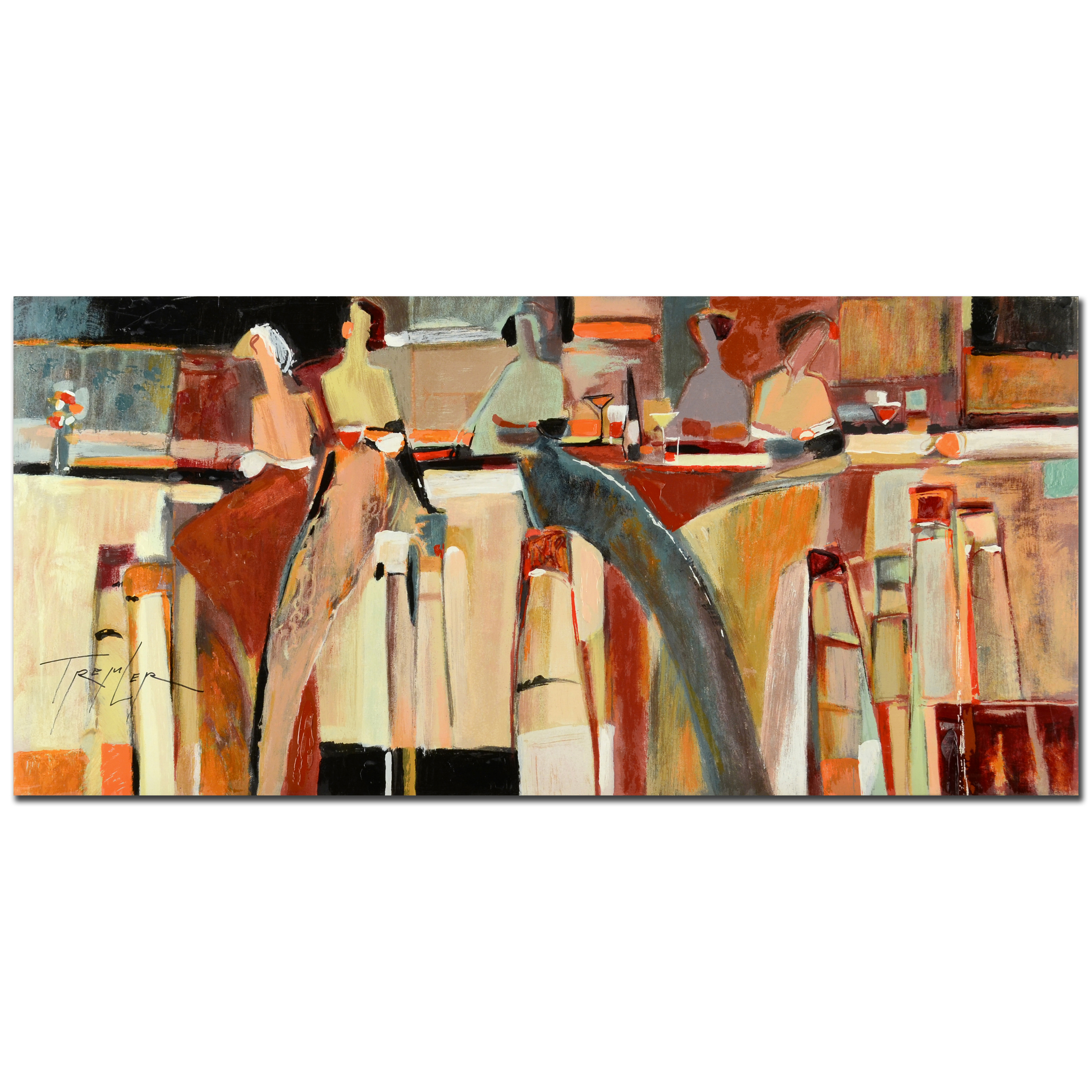 Yuri Tremler Signed H.C. Numbered Serigraph on Wood Panel "Girlfriends"