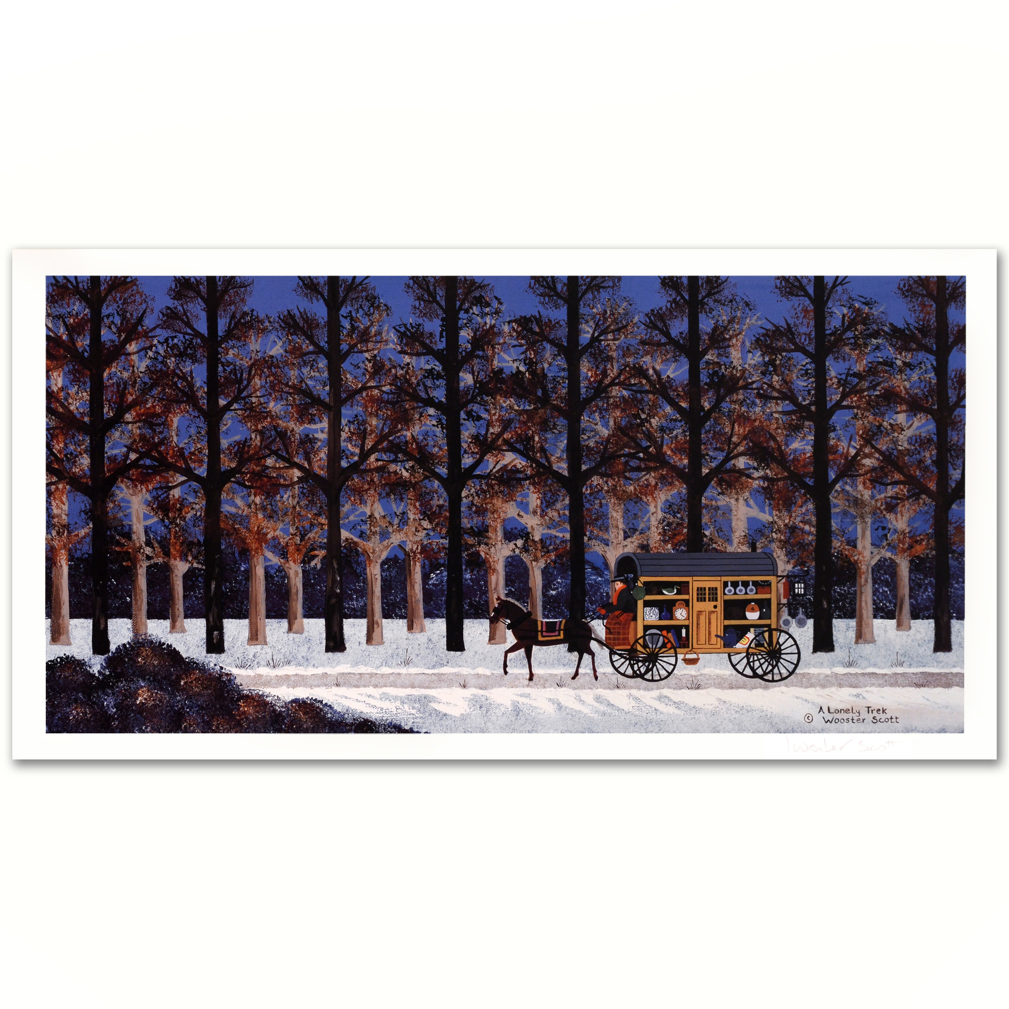 Jane Wooster Scott Signed Limited Edition Lithograph "A Lonely Trek"