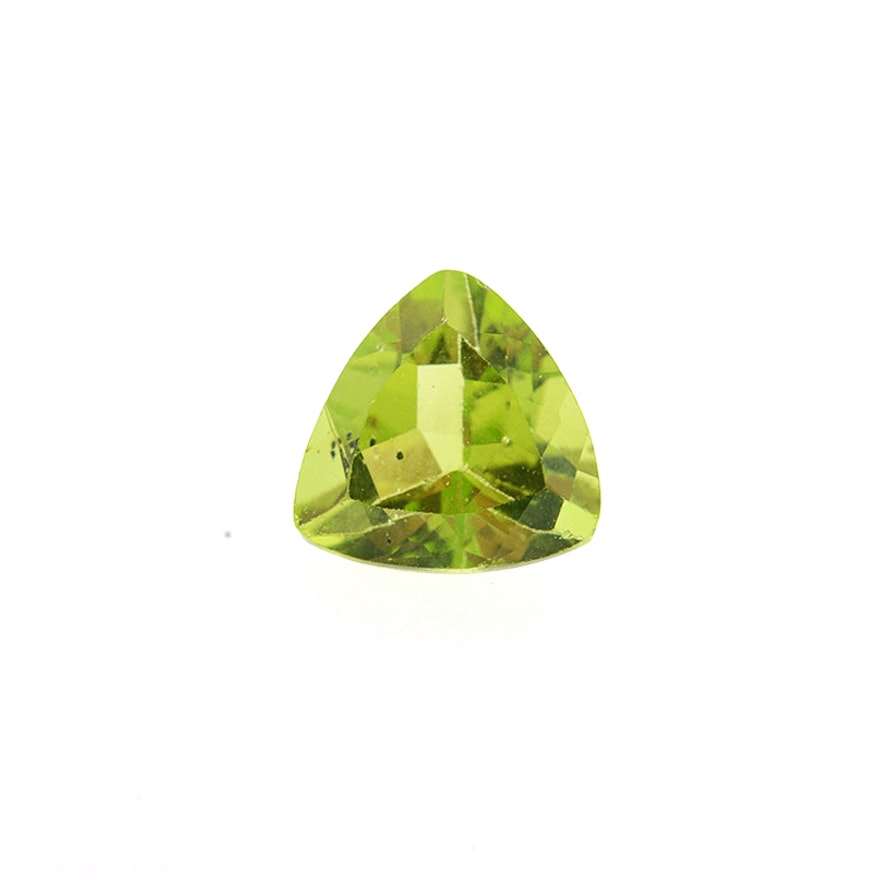 Loose Trillion Cut Green Peridot