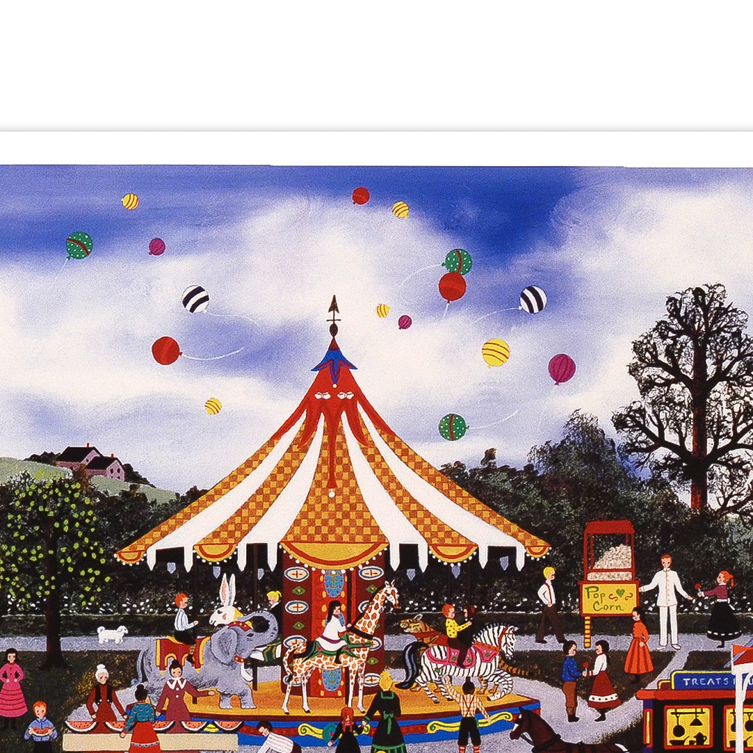 Jane Wooster Scott Signed Limited Edition Lithograph "Candied Apples and Candy Corn"