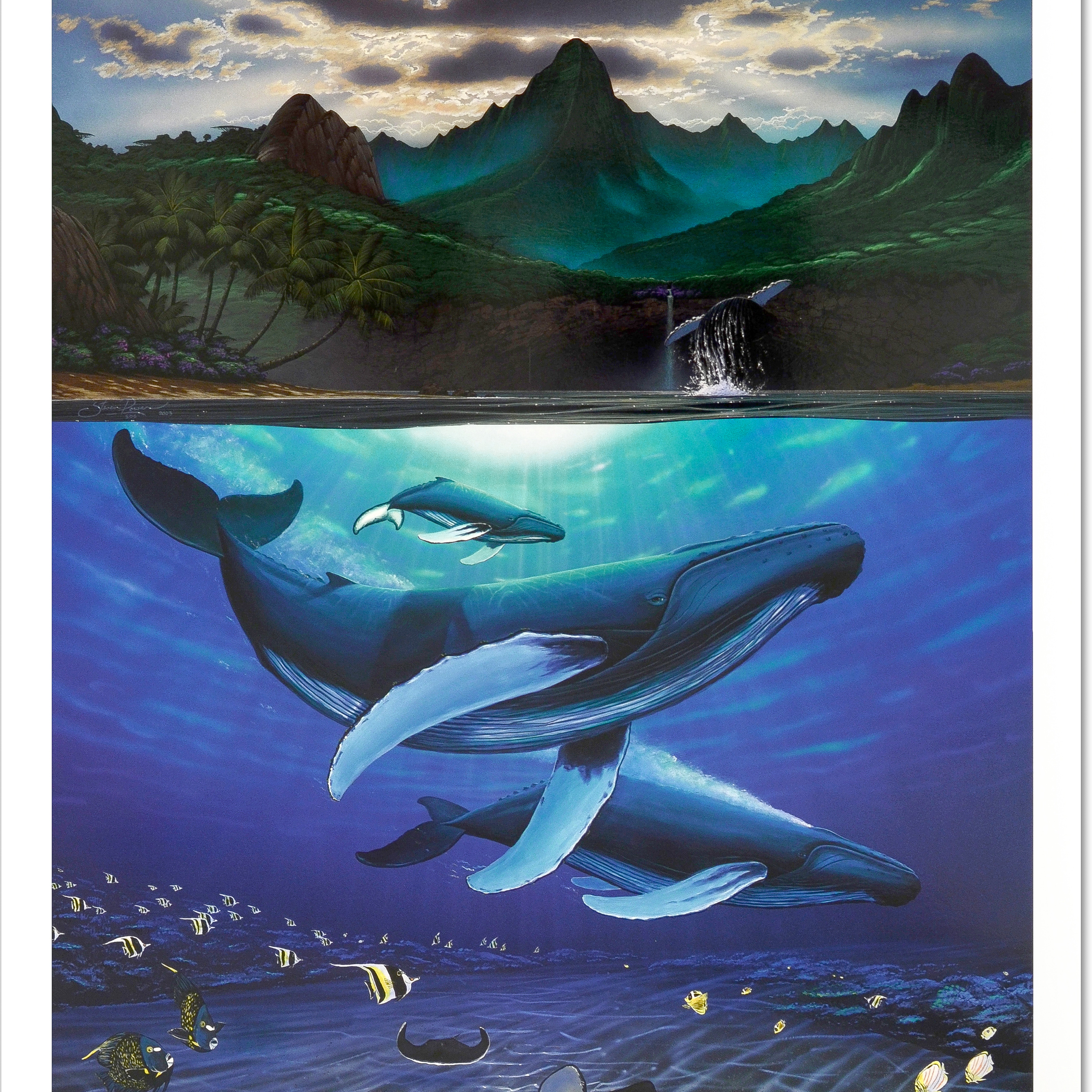 Wyland Signed Limited Edition Lithograph "Dawn of Creation"