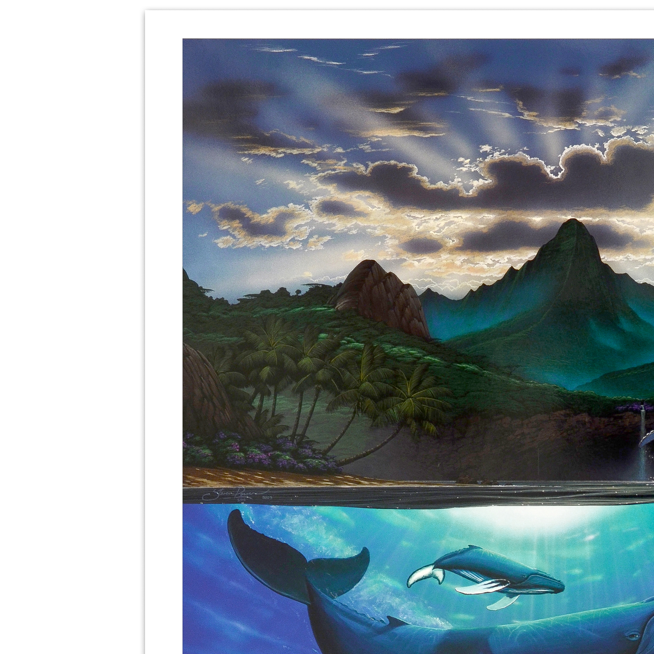 Wyland Signed Limited Edition Lithograph "Dawn of Creation"