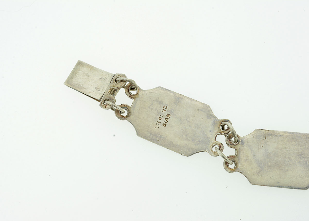 Thai Nielloware Sterling Silver Jewelry Set