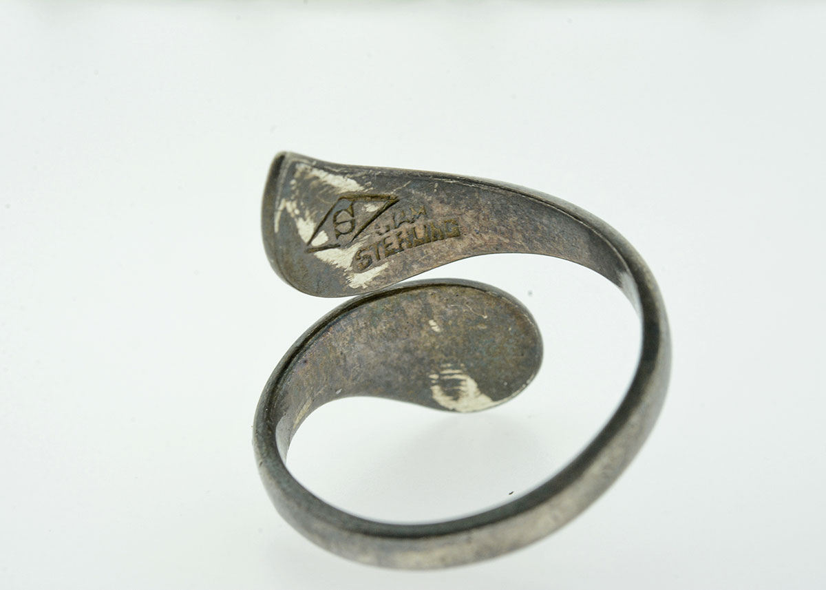 Thai Nielloware Sterling Silver Jewelry Set