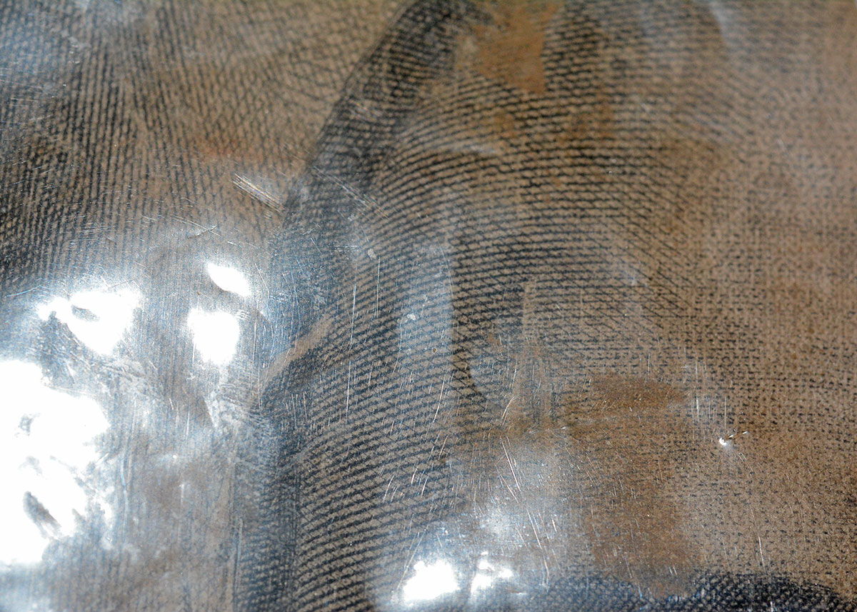 Antique Vatican Relic "Holy Face" Engraving on Cloth