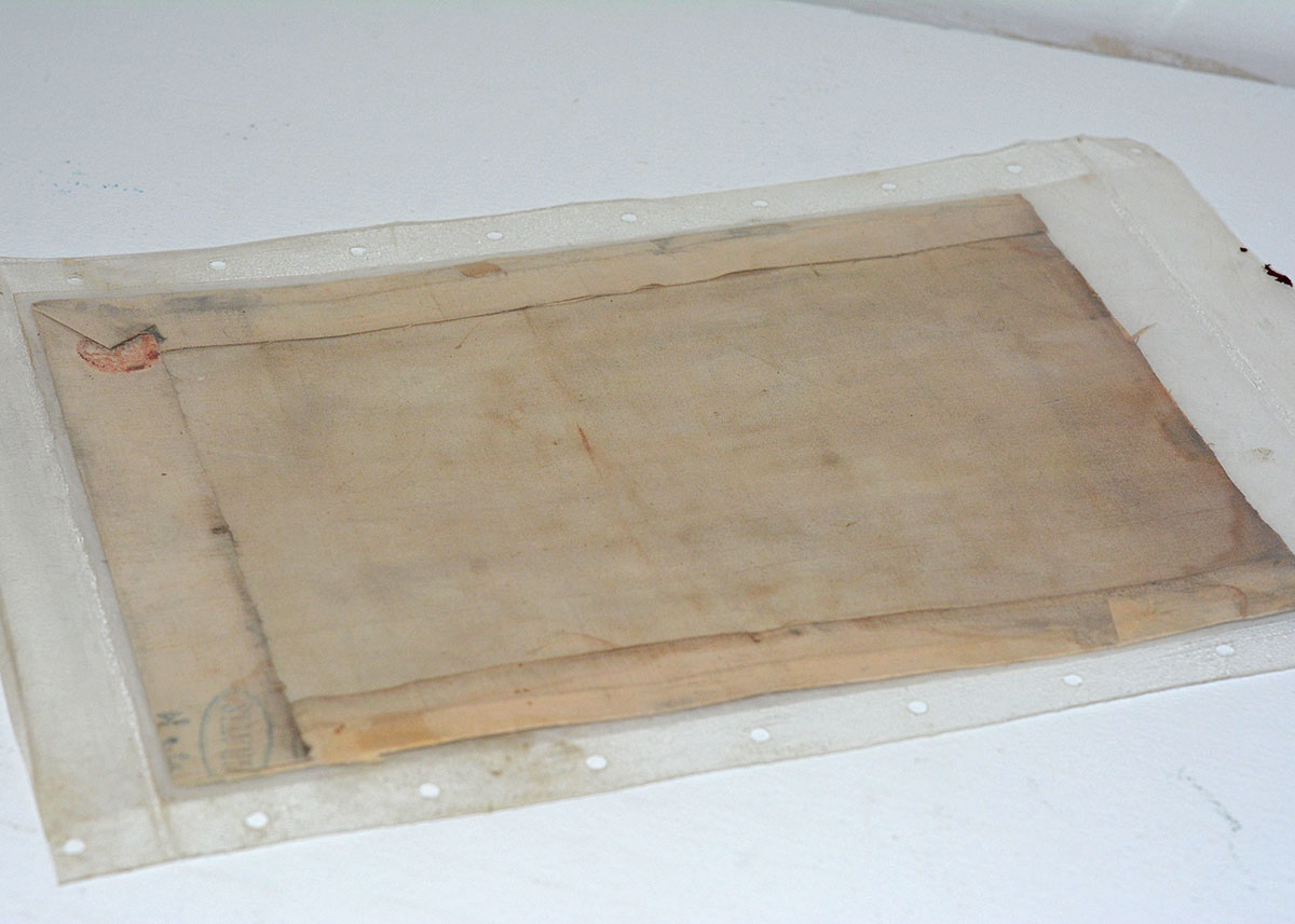 Antique Vatican Relic "Holy Face" Engraving on Cloth