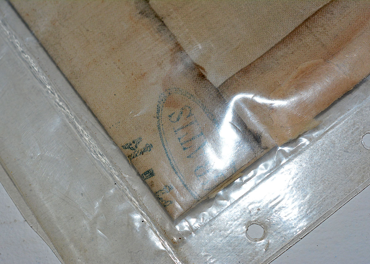 Antique Vatican Relic "Holy Face" Engraving on Cloth