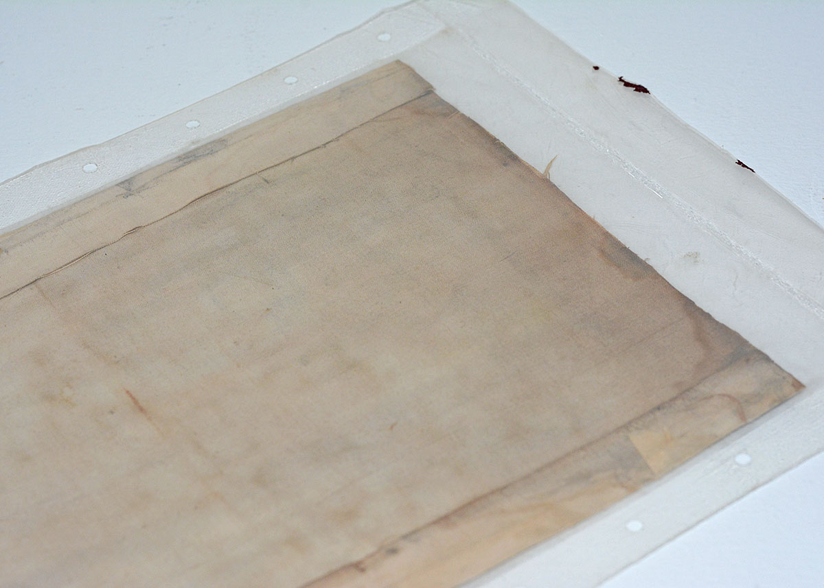 Antique Vatican Relic "Holy Face" Engraving on Cloth