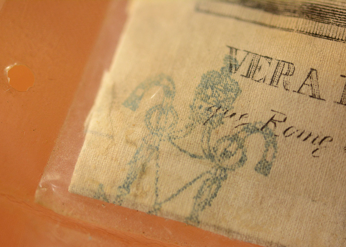 Antique Vatican Relic "Holy Face" Engraving on Cloth