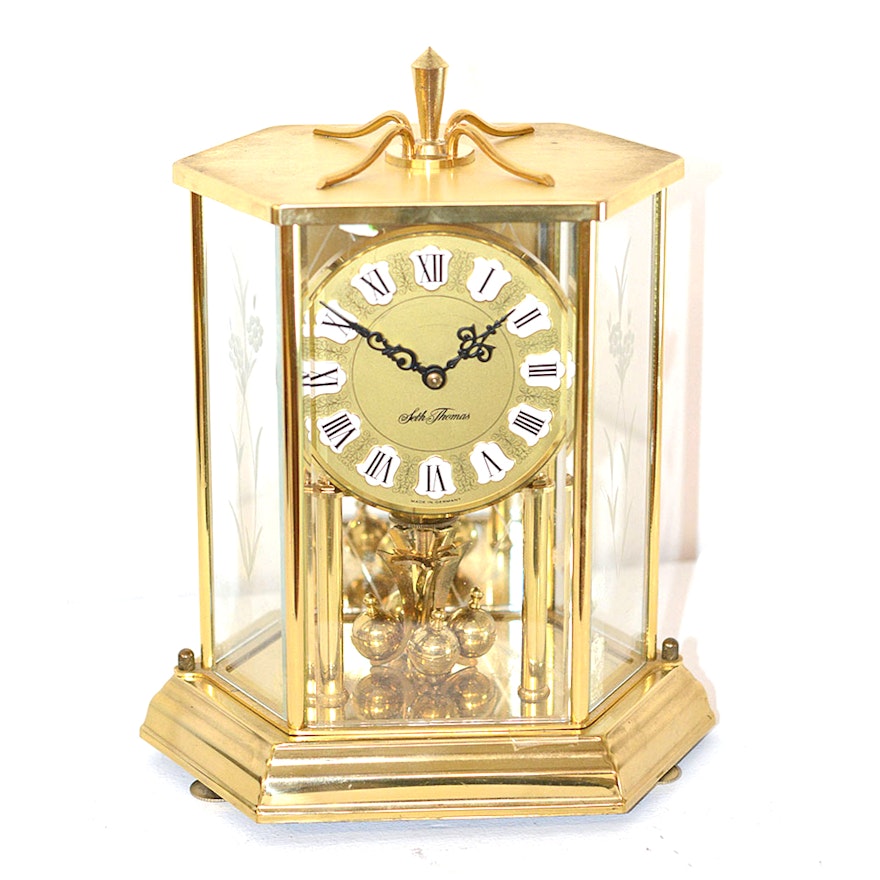 Brass Seth Thomas Anniversary Clock