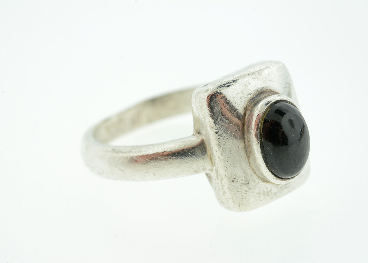 Black Onyx and Sterling Silver Demi Parure