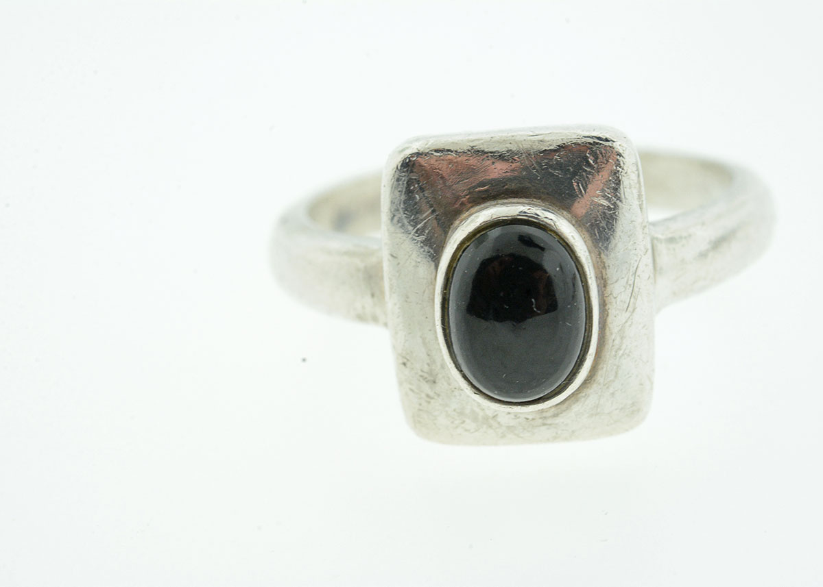 Black Onyx and Sterling Silver Demi Parure