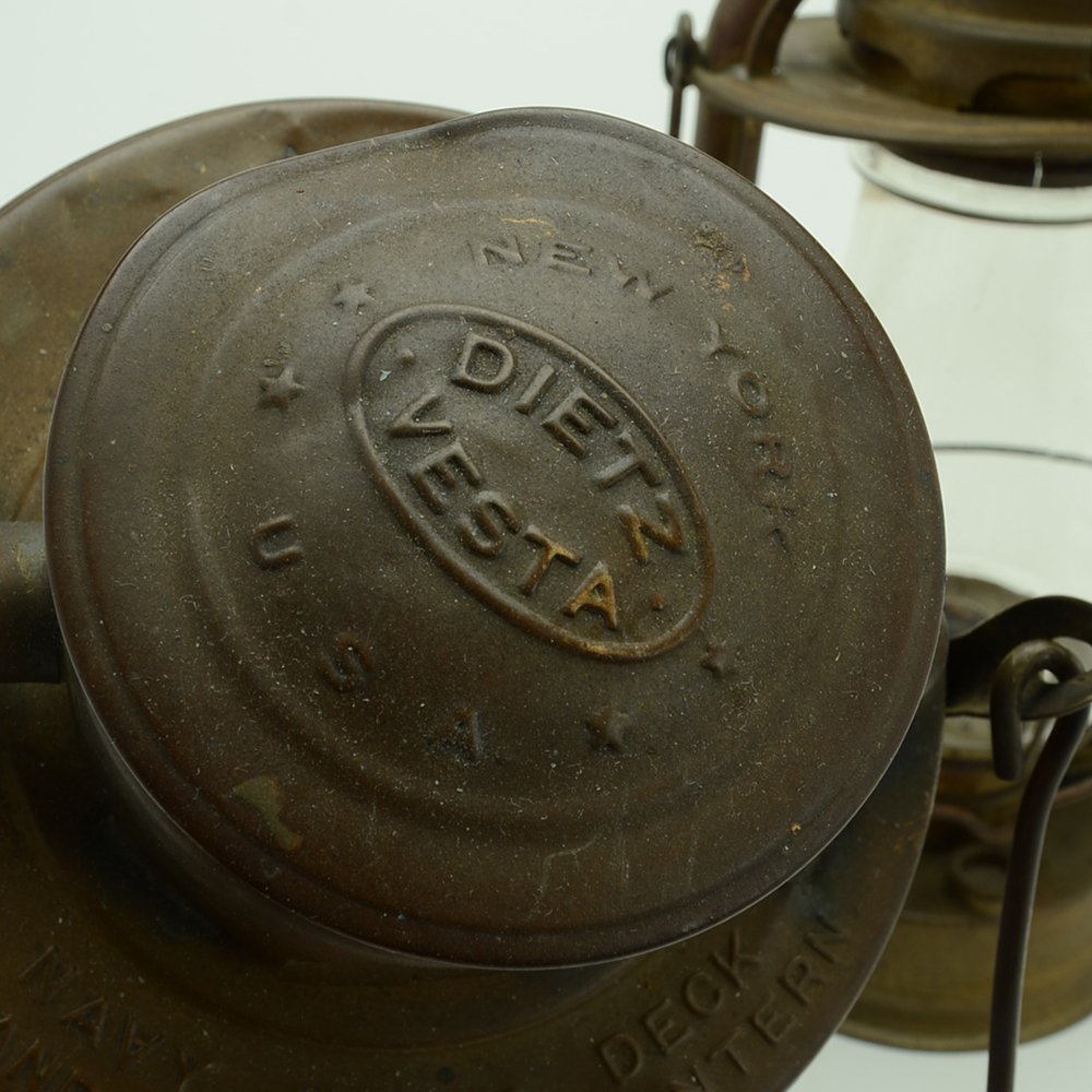 Two Antique Brass Lanterns