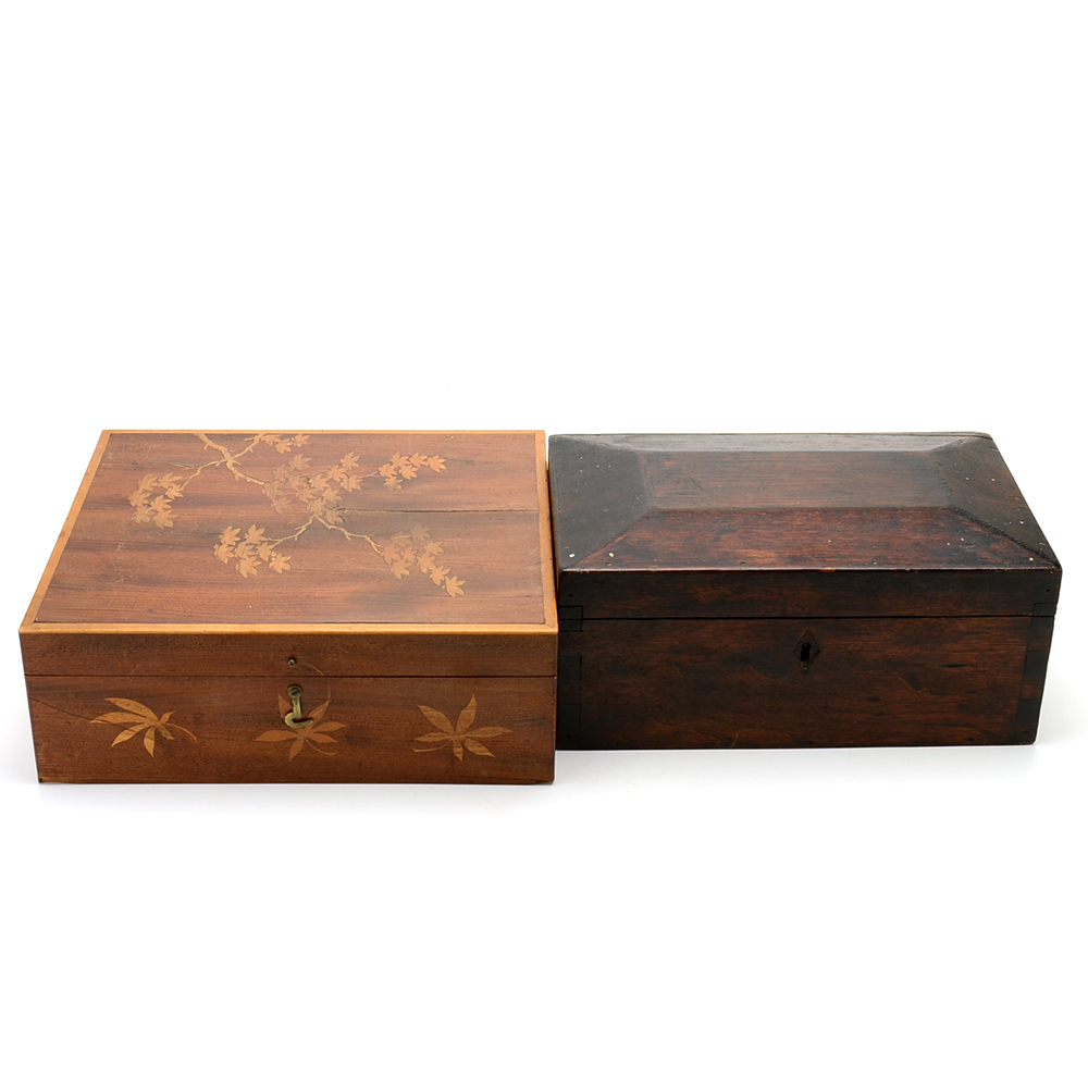 Two Vintage Wood Boxes