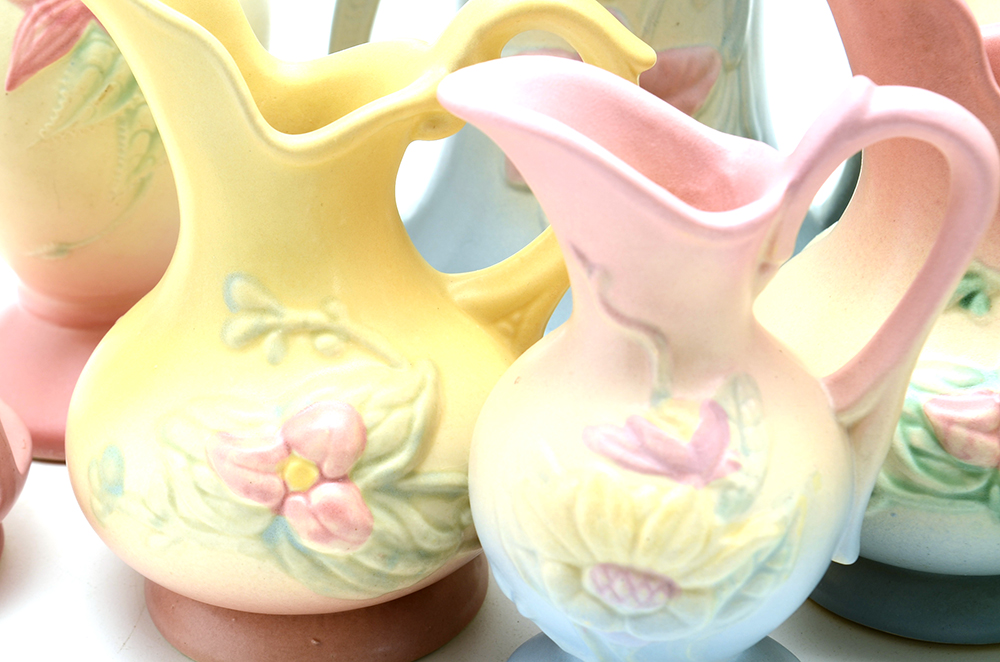 Collection of Nine Hull Pottery Pieces