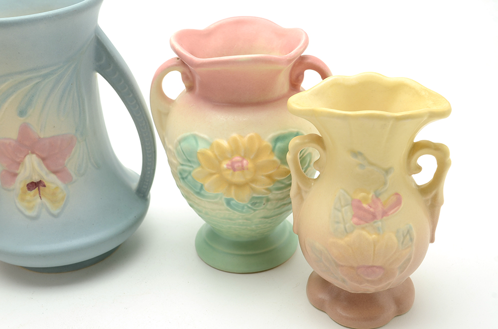 Collection of Nine Hull Pottery Pieces