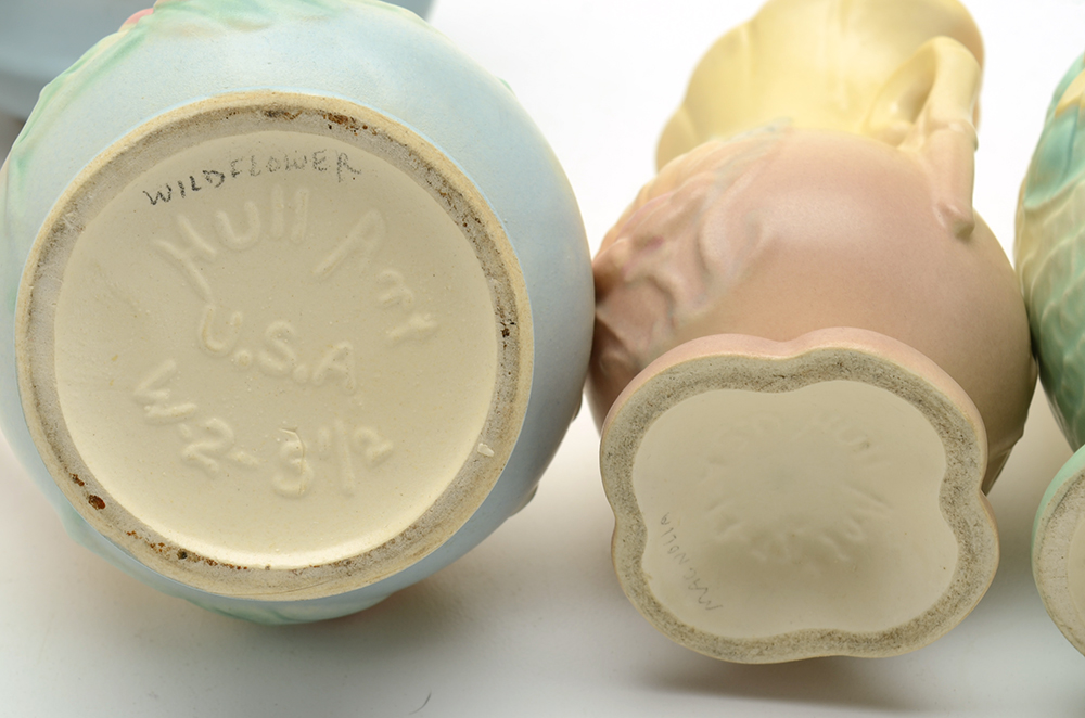 Collection of Nine Hull Pottery Pieces