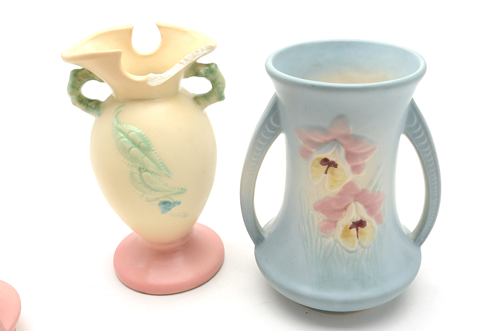 Collection of Nine Hull Pottery Pieces