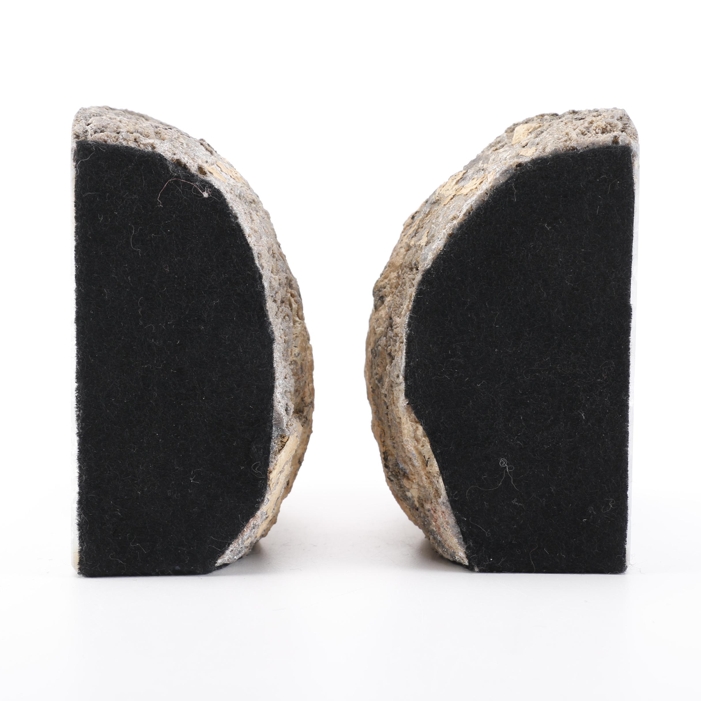 Druzy Quartz Geode Bookends