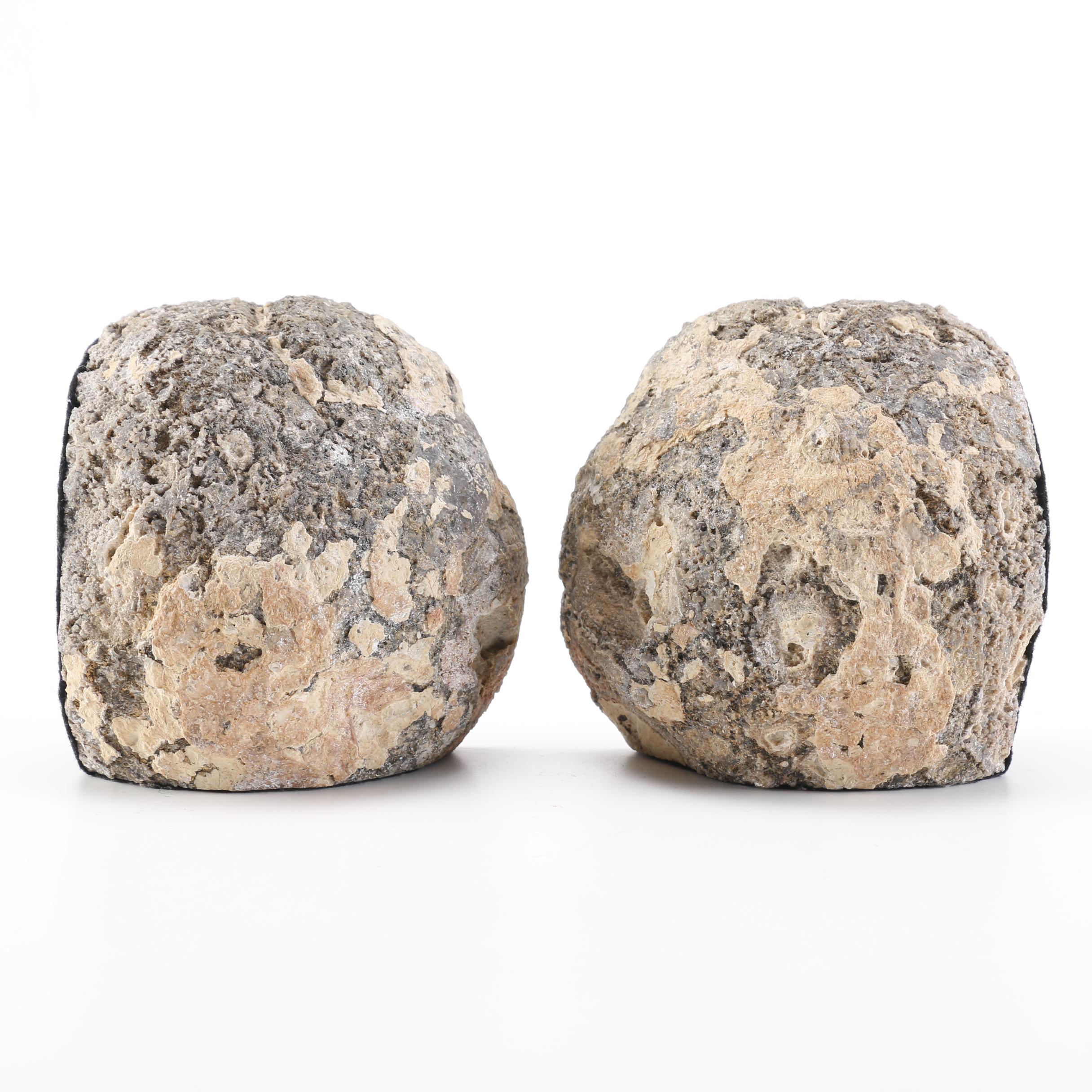 Druzy Quartz Geode Bookends