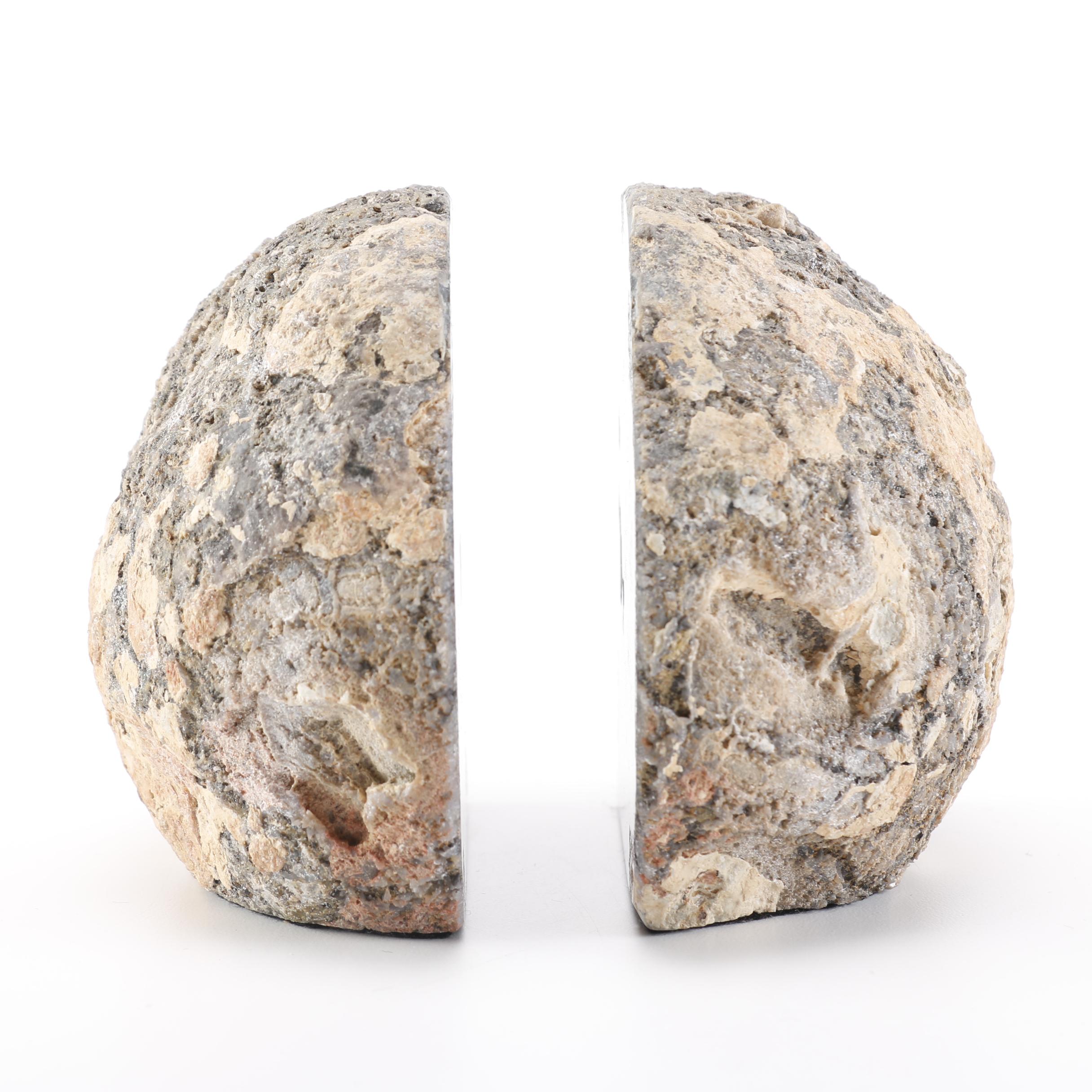 Druzy Quartz Geode Bookends