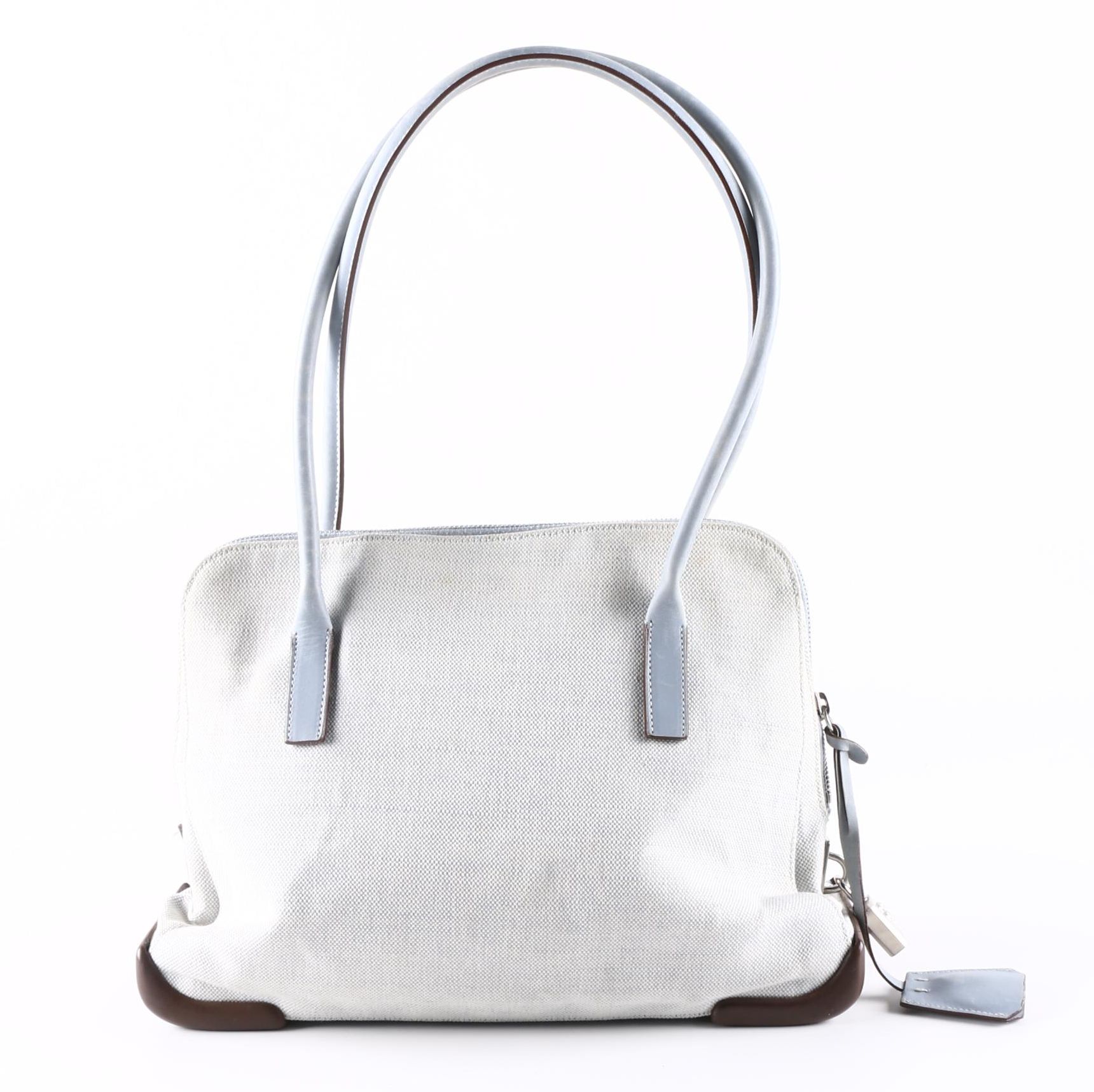 Prada Canvas and Leather Shoulder Tote
