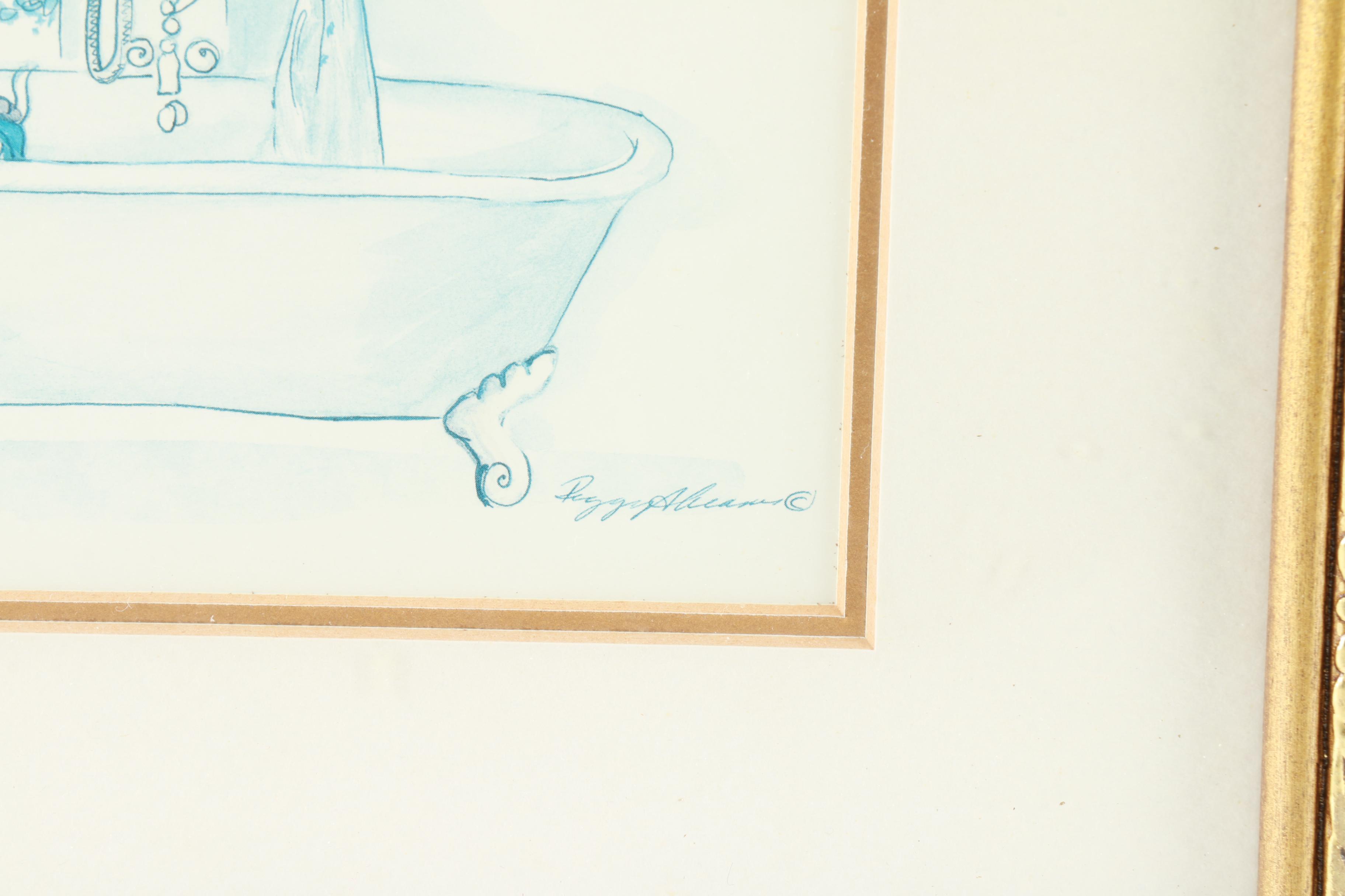 Peggy Abrams Offset Lithographs After Bathroom Fixtures