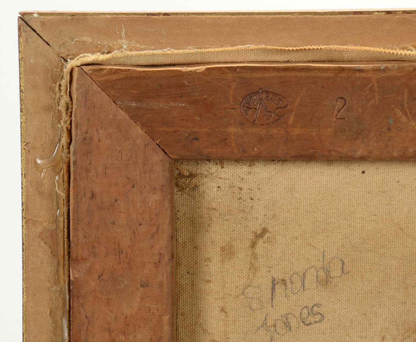 J. Murphy Vintage Original Naive Oil Townscape on Canvas