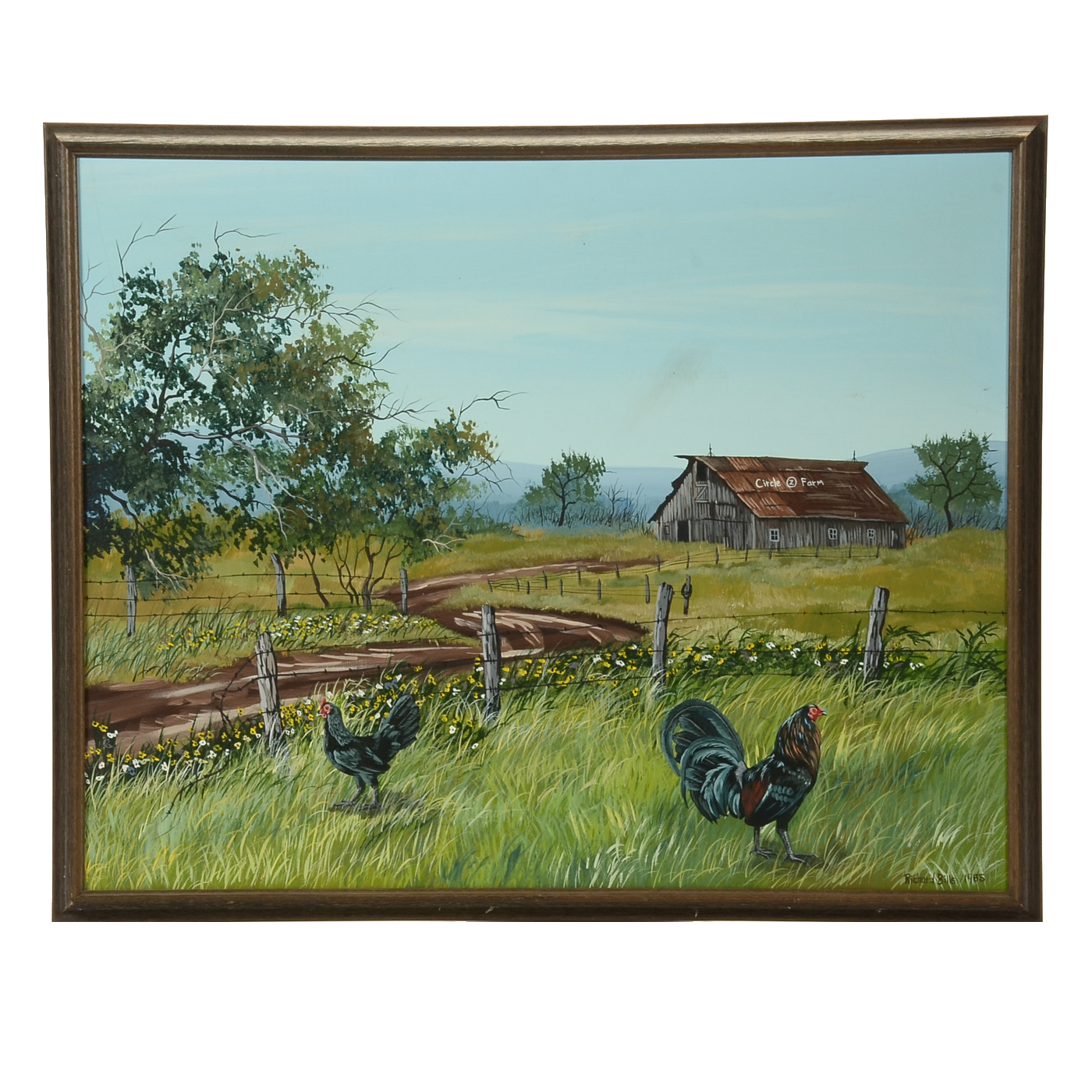 Richard Bills Original 1985 Acrylic on Canvas