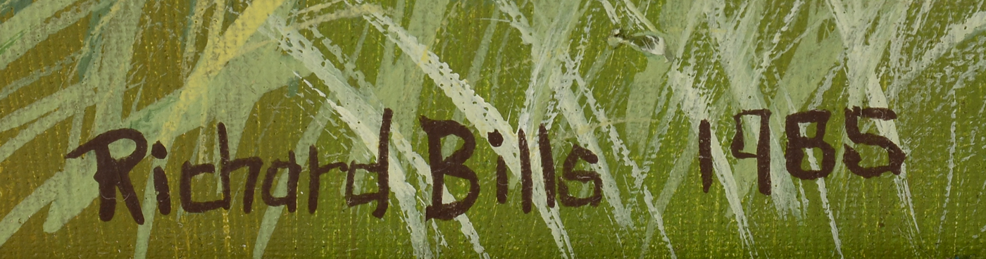 Richard Bills Original 1985 Acrylic on Canvas