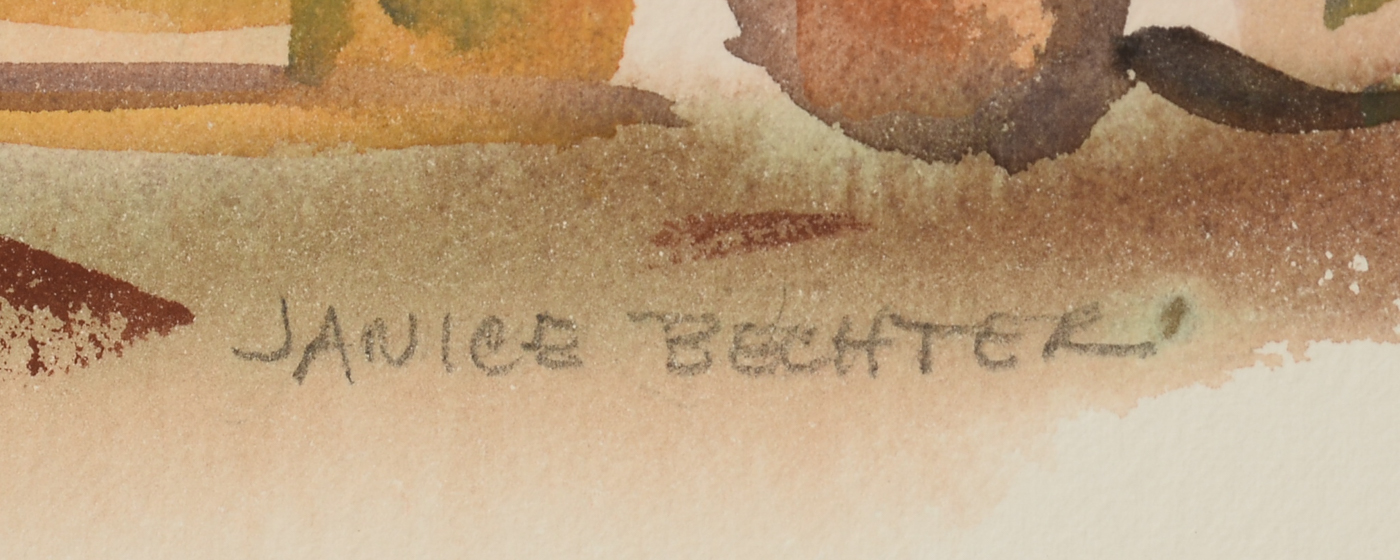 Janice Bechter Original Watercolor Painting of Court Street Market