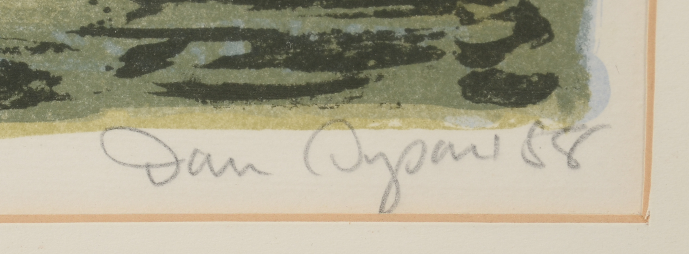 Dan Tyson Signed Limited Edition 1988 Hand-Pulled Lithograph "Turo Trees"