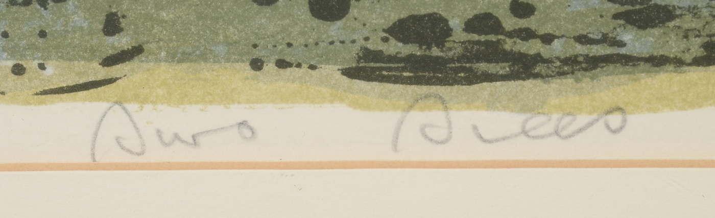 Dan Tyson Signed Limited Edition 1988 Hand-Pulled Lithograph "Turo Trees"