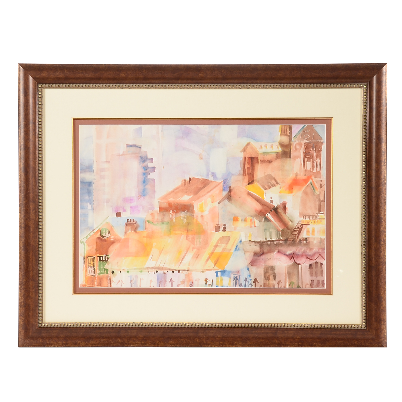 Janice Bechter Original Watercolor Painting of Findlay Market