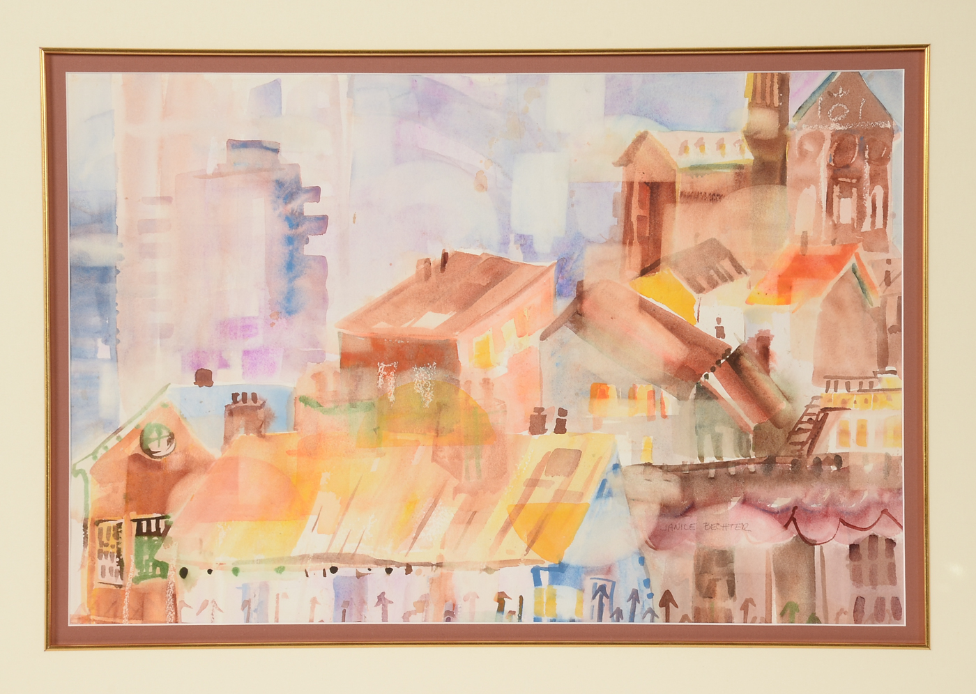 Janice Bechter Original Watercolor Painting of Findlay Market