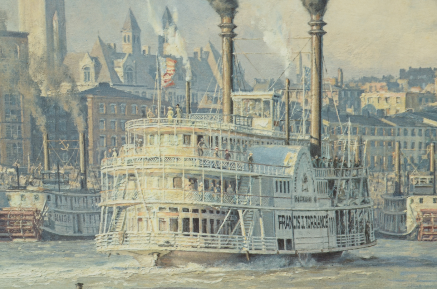 John Stobart Offset Lithograph "Pittsburgh, The Monongahela Water