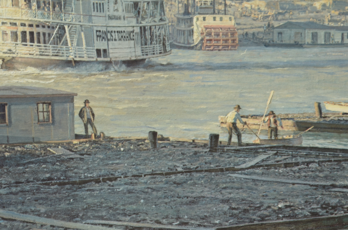 John Stobart Offset Lithograph "Pittsburgh, The Monongahela Water