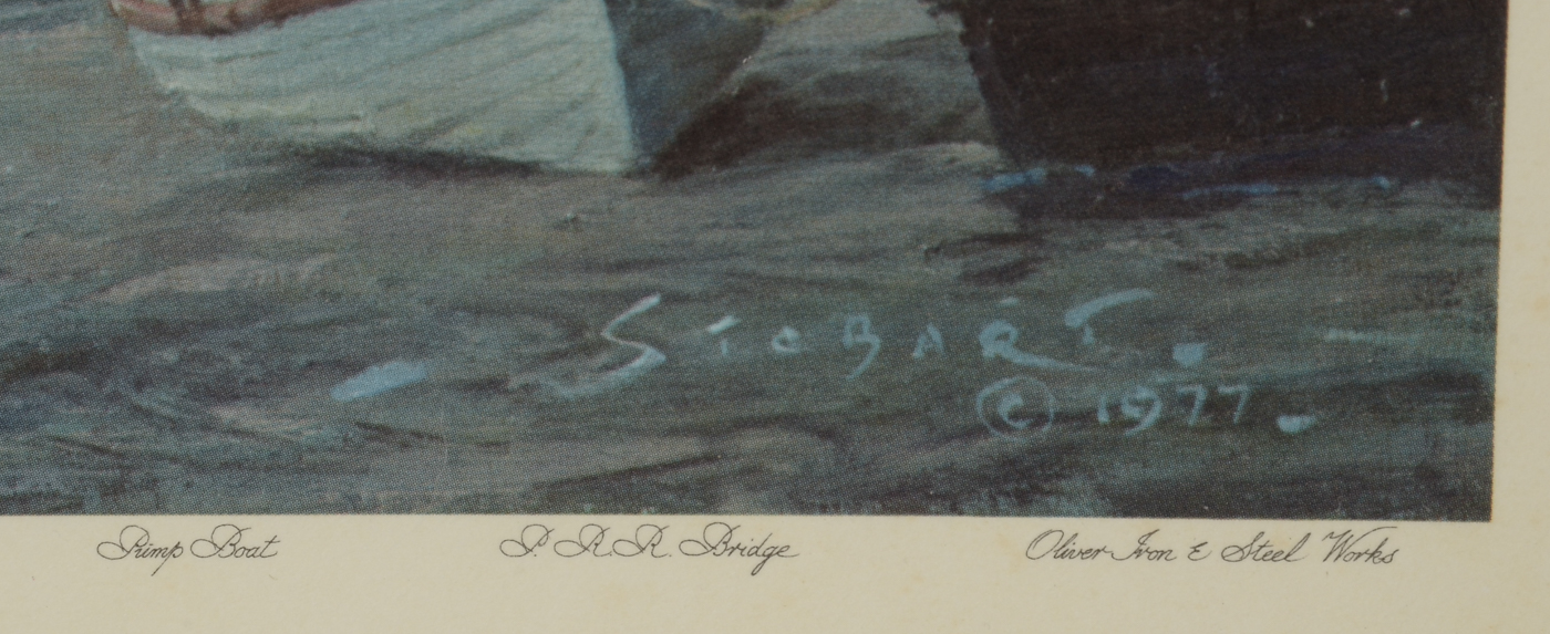 John Stobart Offset Lithograph "Pittsburgh, The Monongahela Water