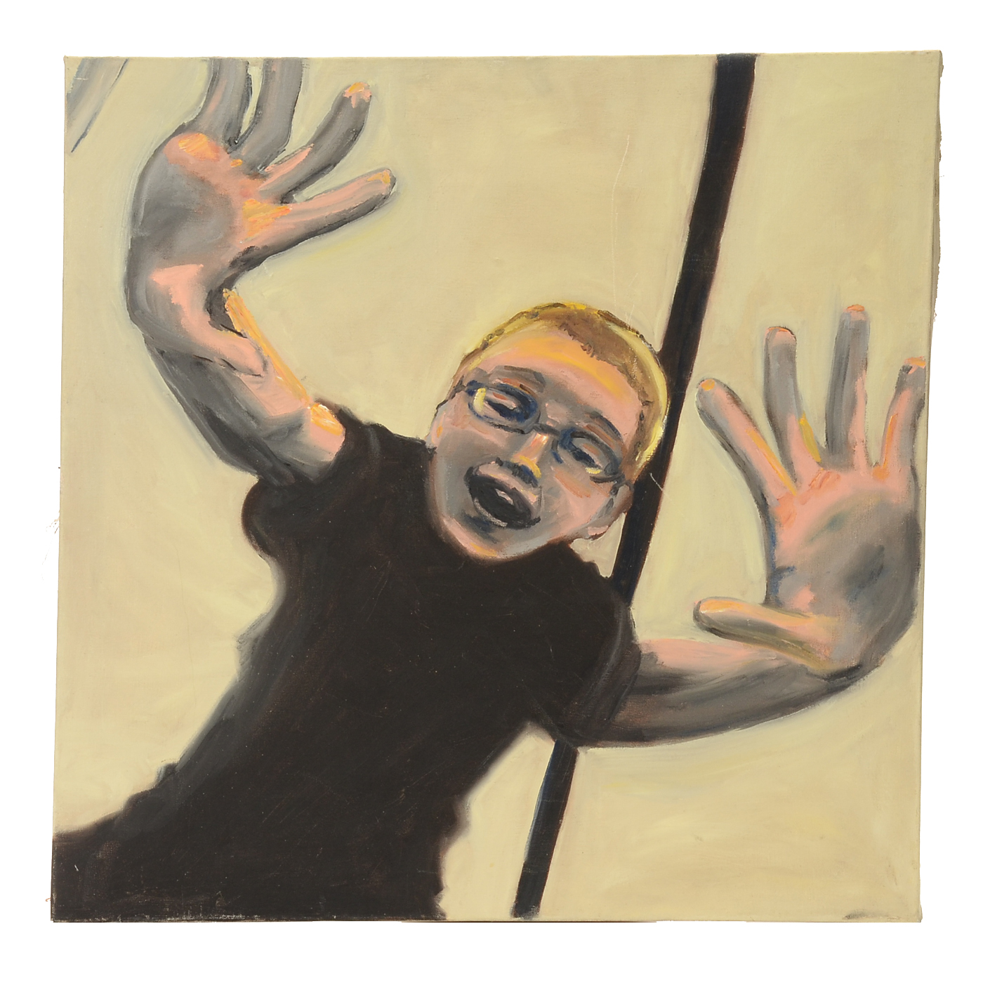 Anna Zabaglio Original Oil Painting on Canvas "Girl Falling"