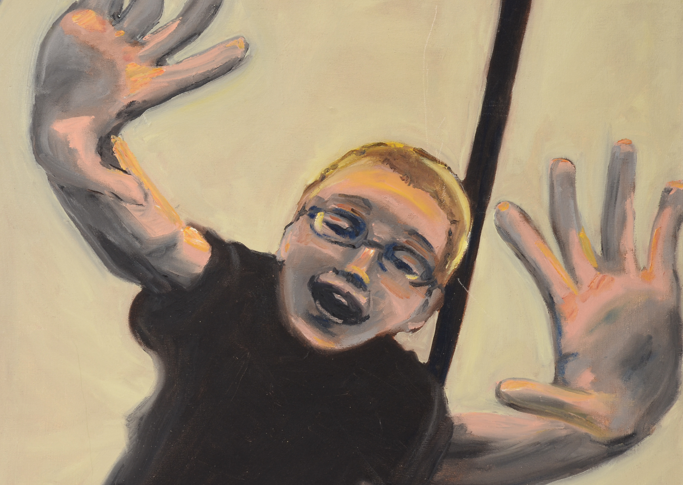 Anna Zabaglio Original Oil Painting on Canvas "Girl Falling"