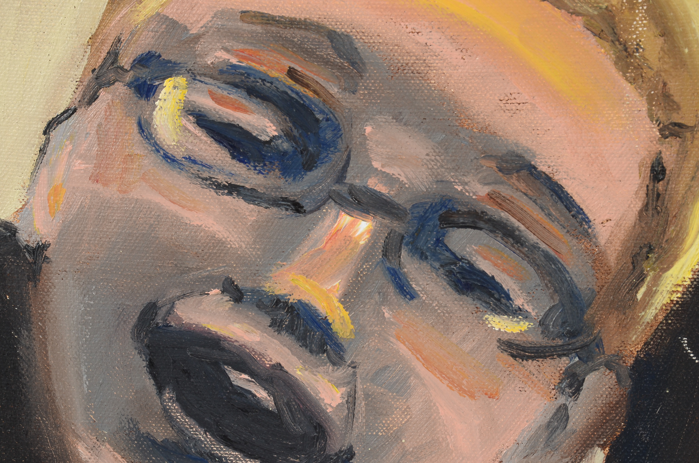 Anna Zabaglio Original Oil Painting on Canvas "Girl Falling"