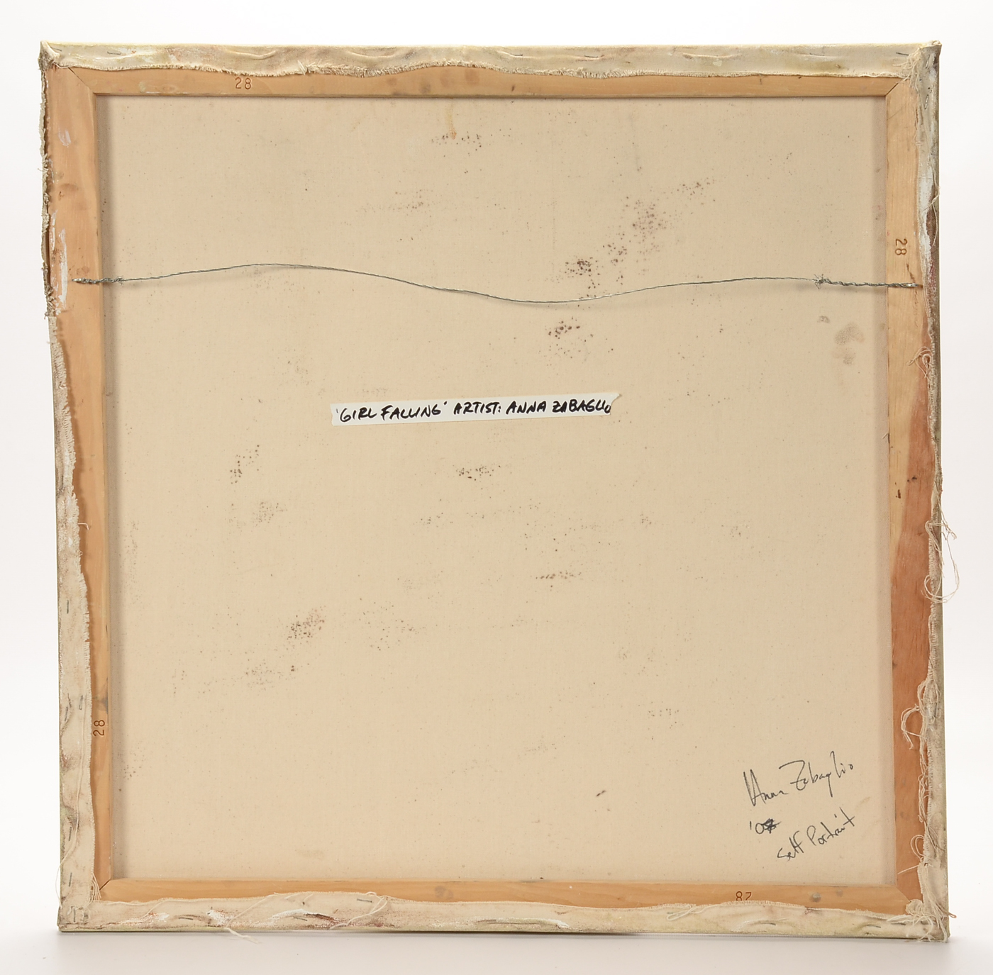 Anna Zabaglio Original Oil Painting on Canvas "Girl Falling"