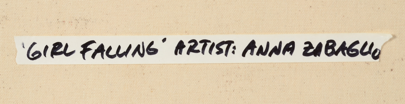 Anna Zabaglio Original Oil Painting on Canvas "Girl Falling"