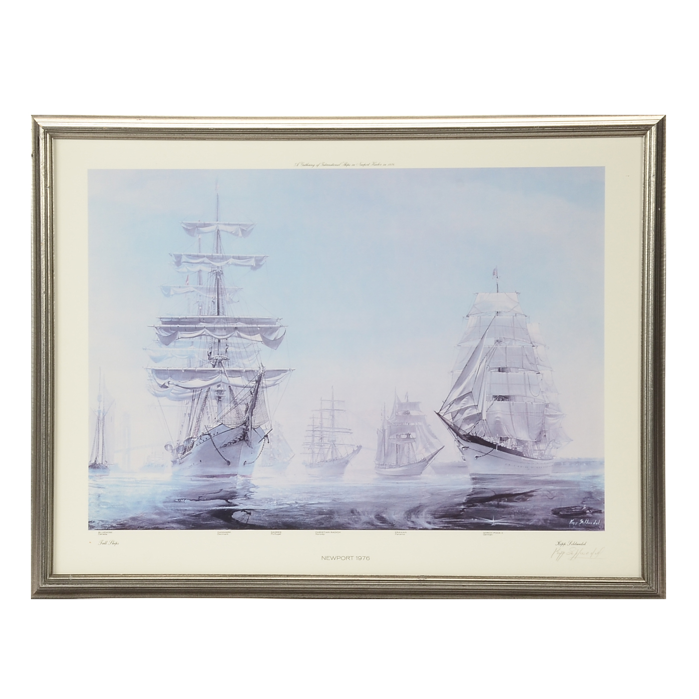 Kipp Soldwedel Signed Offset Lithograph "Newport 1976"