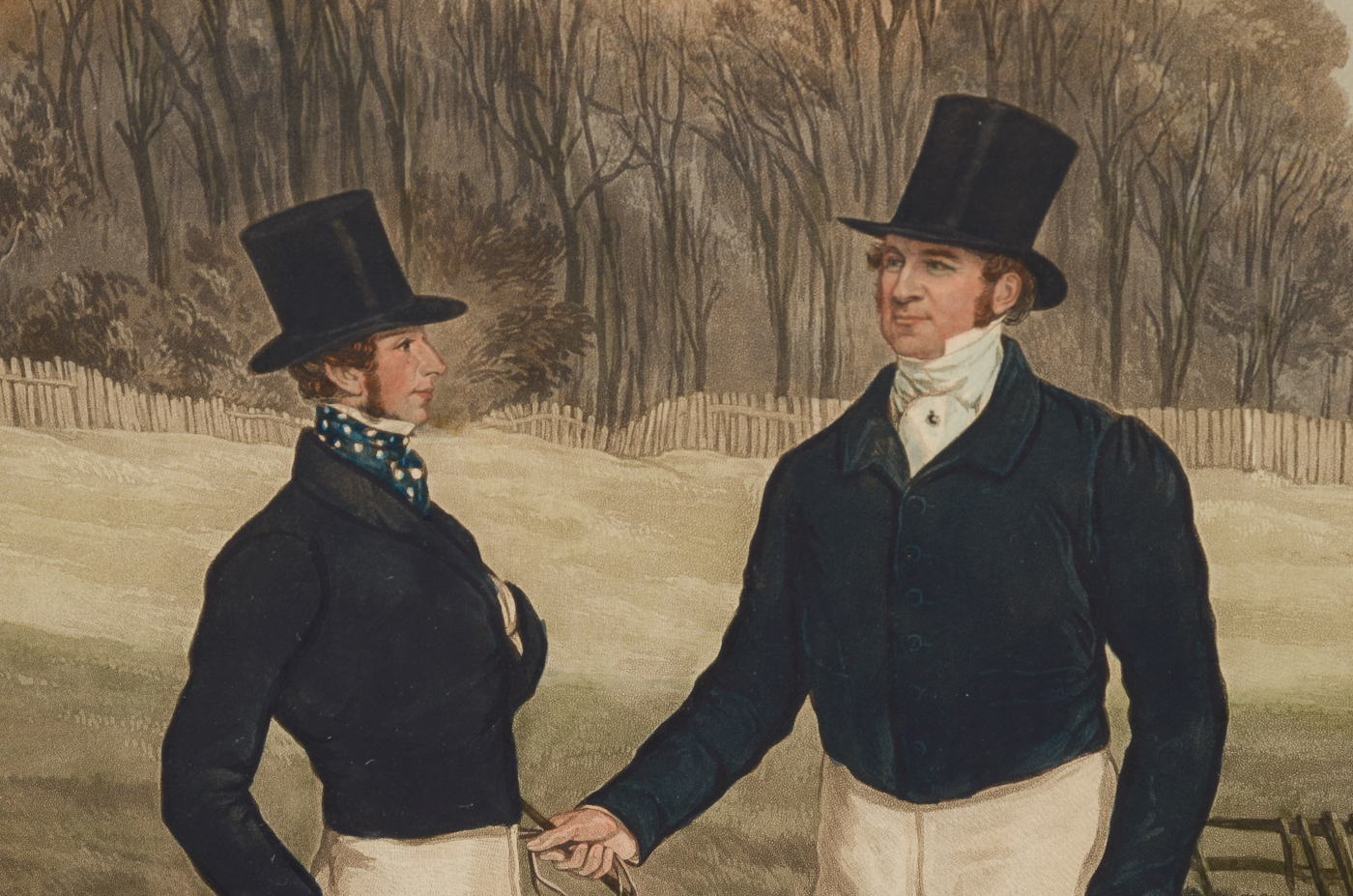 Hand-Colored Aquatint Etching after Henry Hall "The Merry Beaglers"