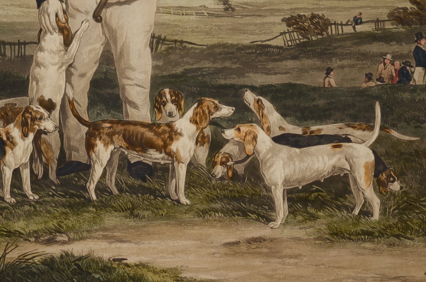 Hand-Colored Aquatint Etching after Henry Hall "The Merry Beaglers"